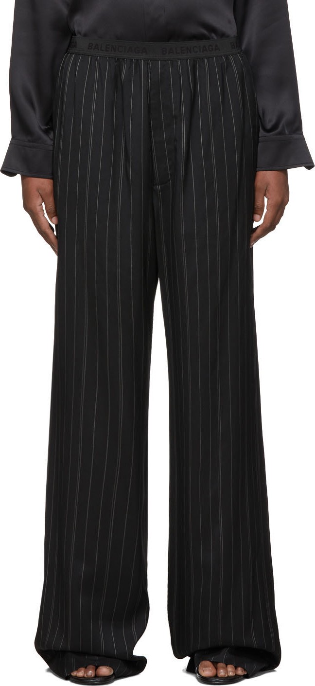 Balenciaga Black Fluid Tailored Trousers