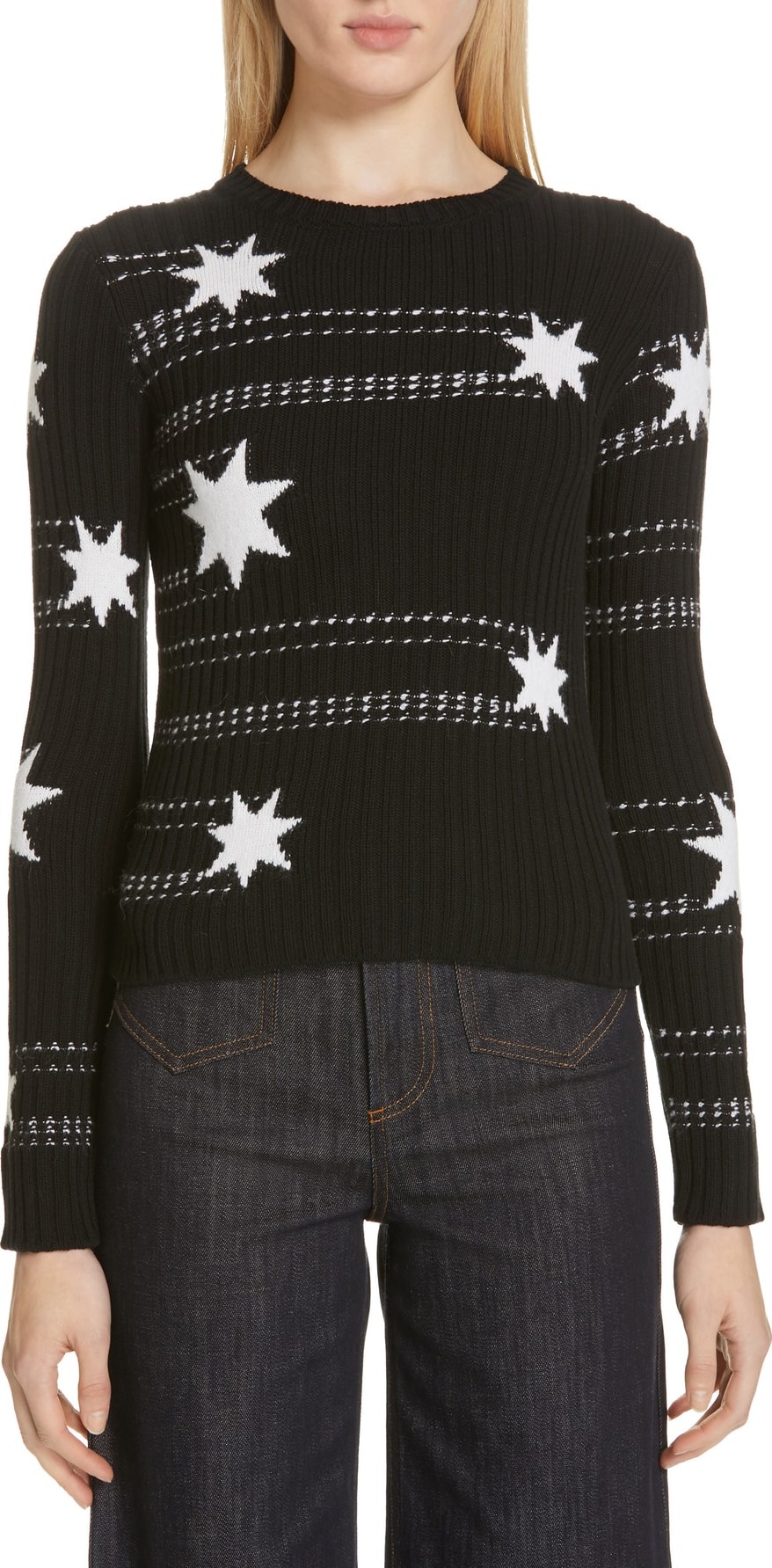 RED Valentino Star Jacquard Sweater
