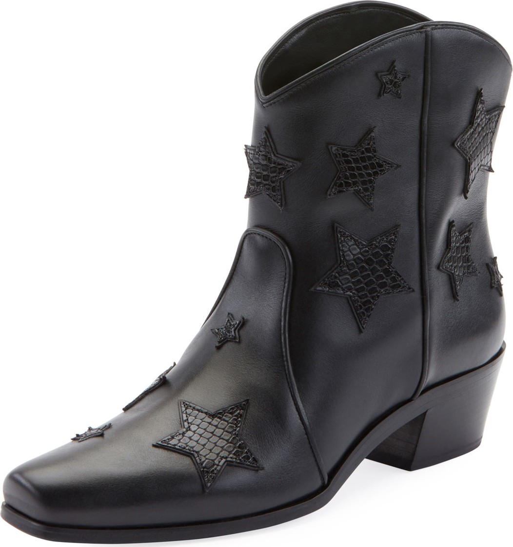 Miu Miu Star Western Leather Booties