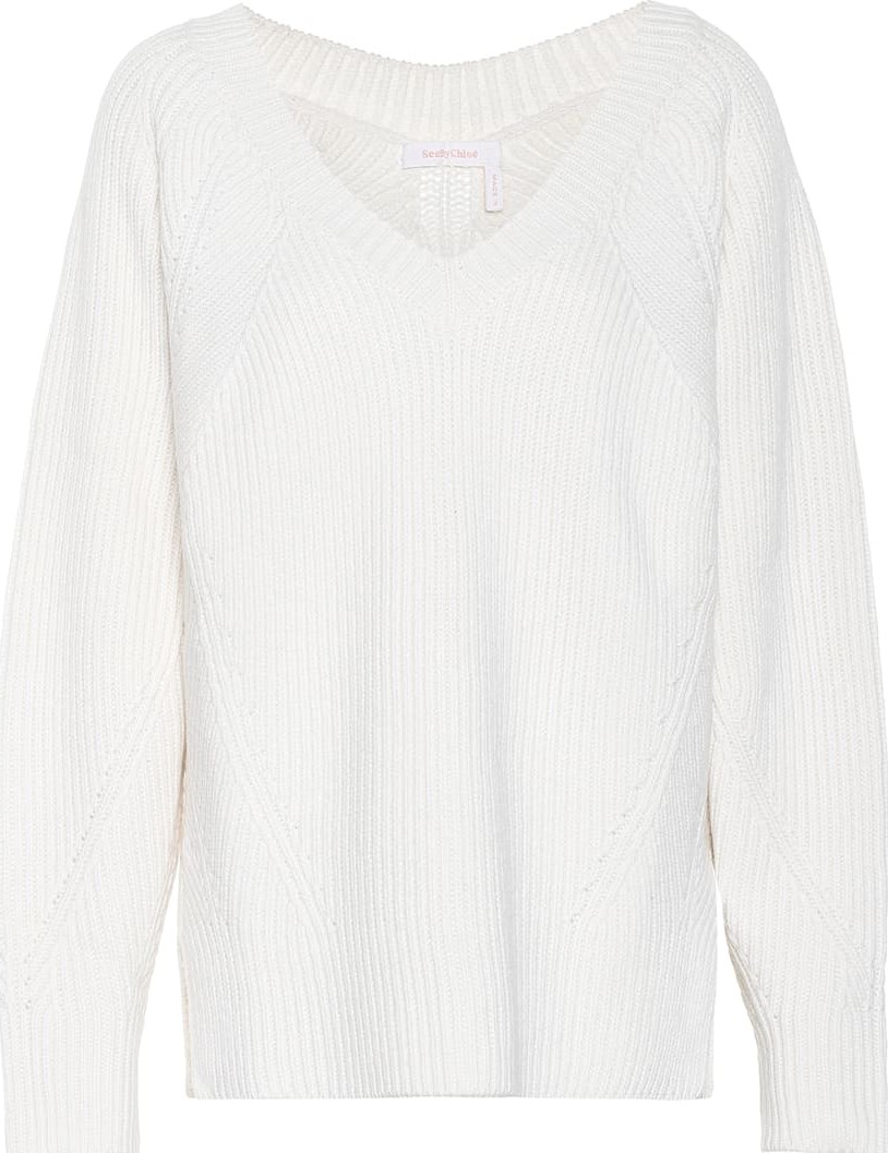 See By Chloé Ribbed-knit wool-blend sweater