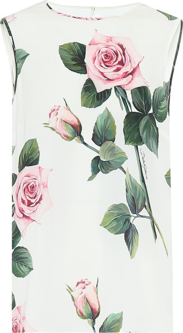 Dolce & Gabbana Floral stretch-silk shirt