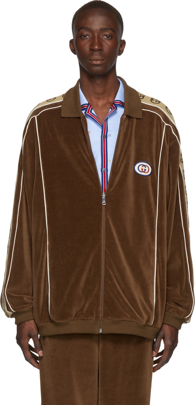 Gucci Brown Zipover Jacket