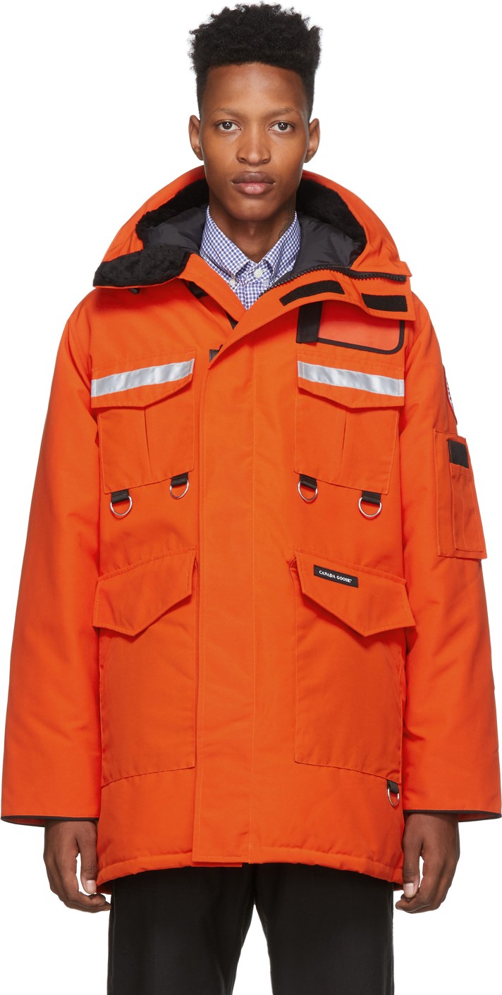 Junya Watanabe Orange Canada Goose Edition Down Parka