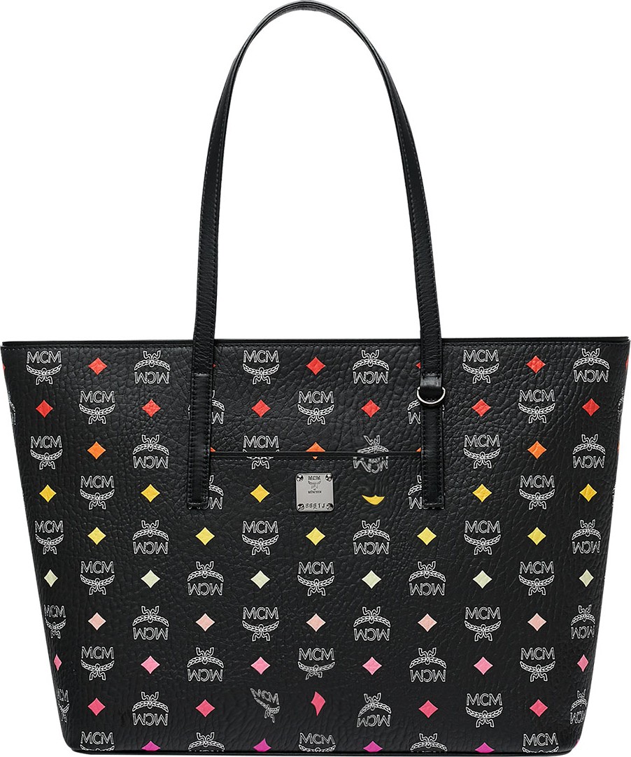 MCM Anya Medium Spektrum Visetos Zip Shopper Tote Bag