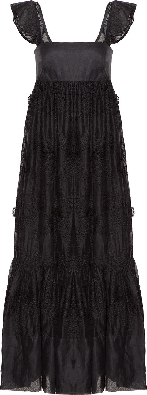 Valentino camelia organdis dress