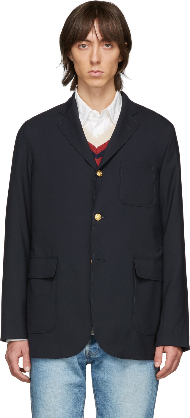 Beams Plus Navy Combat Wool Blazer
