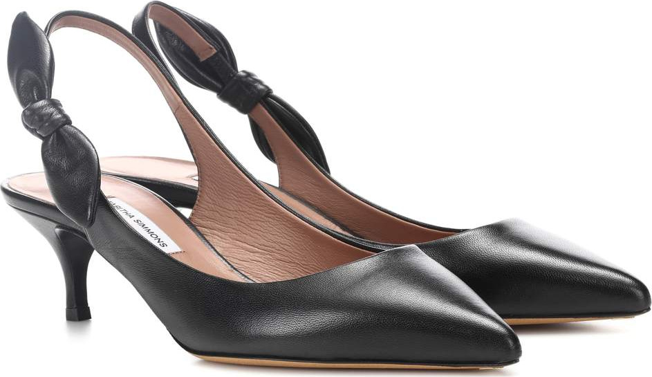 Tabitha Simmons Rise leather slingback pumps