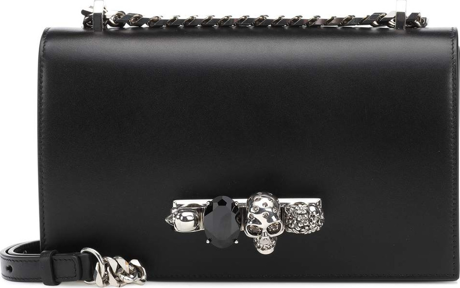 Alexander McQueen Skull crystal shoulder bag