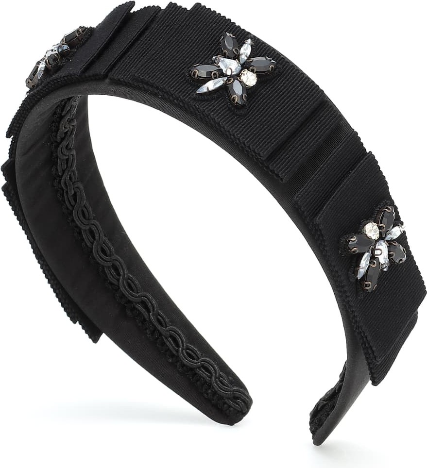 Erdem Embellished ribbon headband