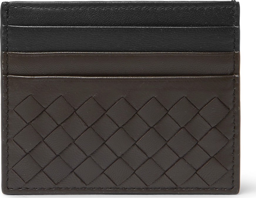 Bottega Veneta Two-Tone Intrecciato Leather Cardholder
