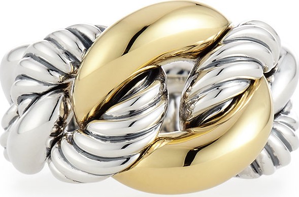 David Yurman Belmont Curb Link Ring with 18k Gold