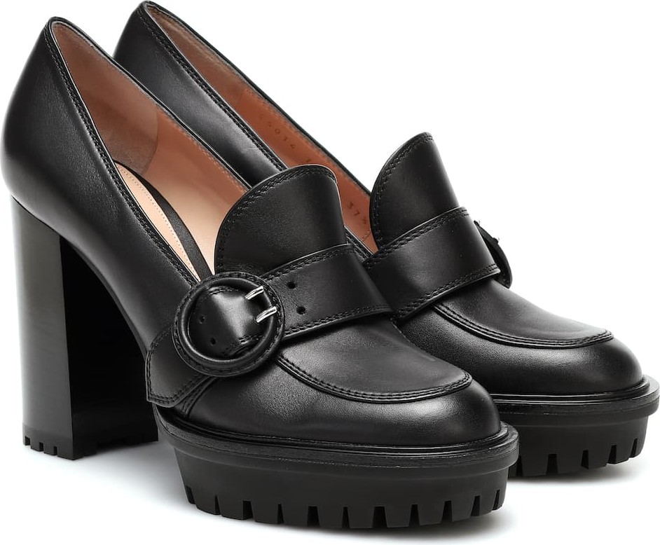 Gianvito Rossi Harriet leather pumps