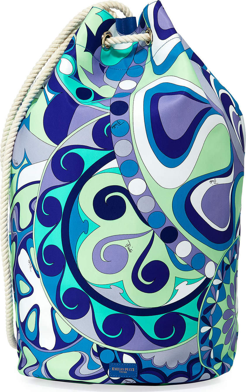 Emilio Pucci Nigeria Printed Oversized Bucket Bag