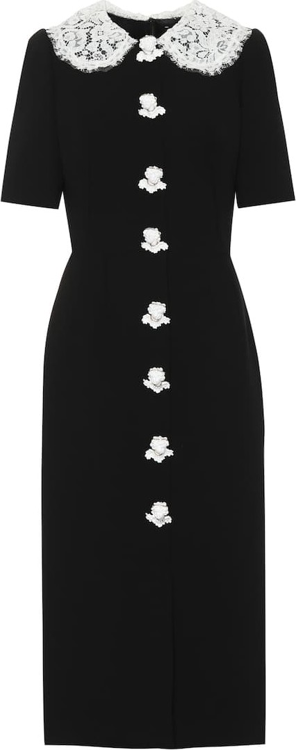 Dolce & Gabbana Wool-crêpe midi dress