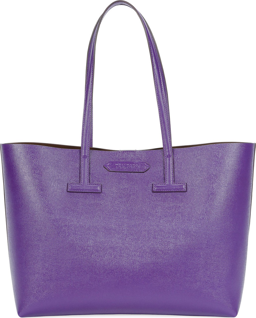 TOM FORD Saffiano Leather Small T Tote Bag