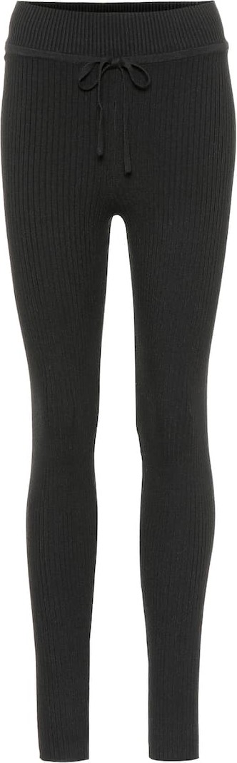 LIVE THE PROCESS High-rise ribbed-knit leggings