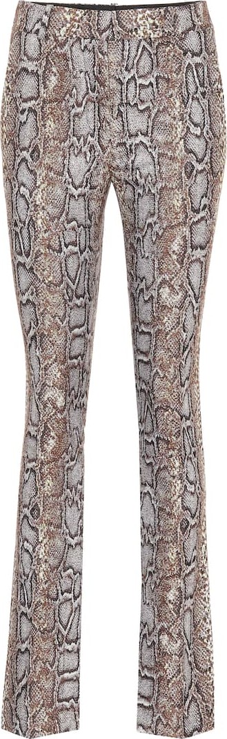 Victoria Beckham Snake-effect jacquard pants
