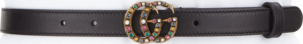 Gucci Crystal-Embellished Double G Belt