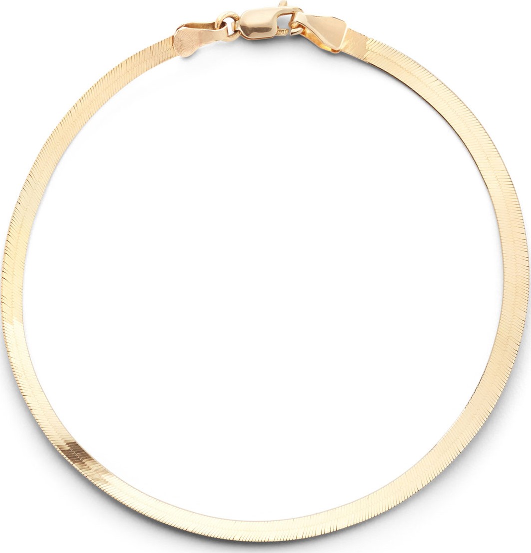 Lana 14k Gold Thin Herringbone Bracelet
