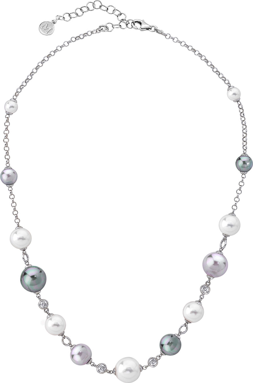 Majorica Multi-Pearl & Cubic Zirconia Necklace