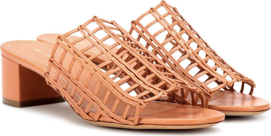 Mansur Gavriel Grid leather sandals