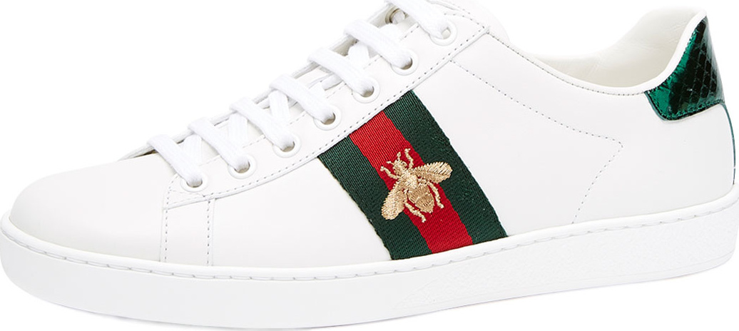 Gucci Bee Leather Platform Sneaker