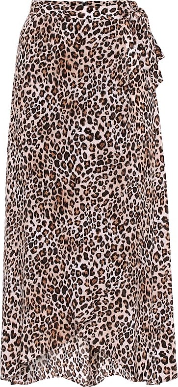 Velvet By Graham & Spencer Isadora challis midi wrap skirt