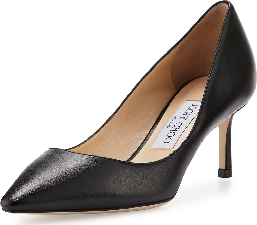 Jimmy Choo Romy Leather Pointed-Toe 60mm Pump