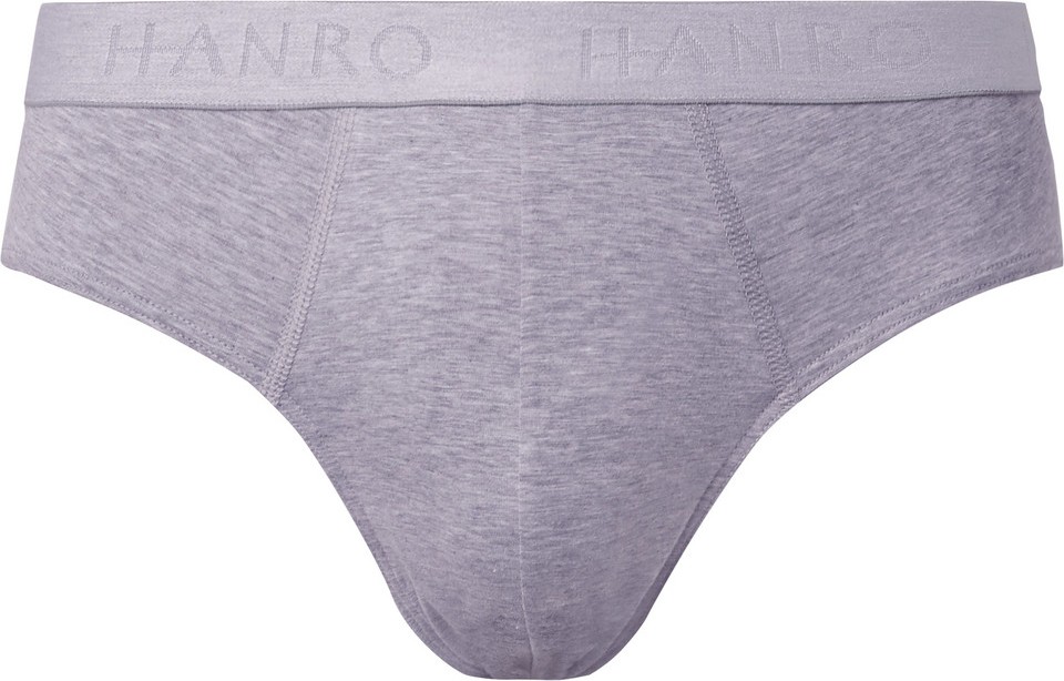 Hanro Two-Pack Mélange Stretch-Cotton Briefs