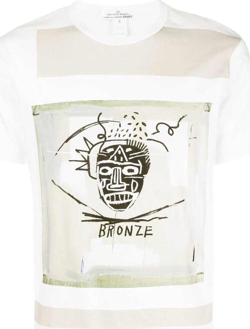 Comme Des Garcons Comme des Garcons x Jean-Michel Basquiat Bronze printed tee-shirt