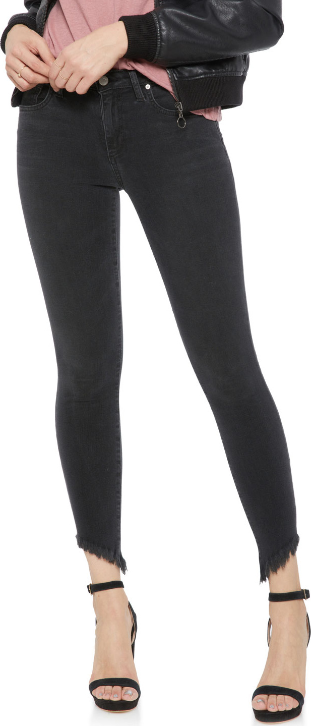 Joe's Jeans The Icon Ankle Skinny-Leg Jeans w/ Diagonal Hem