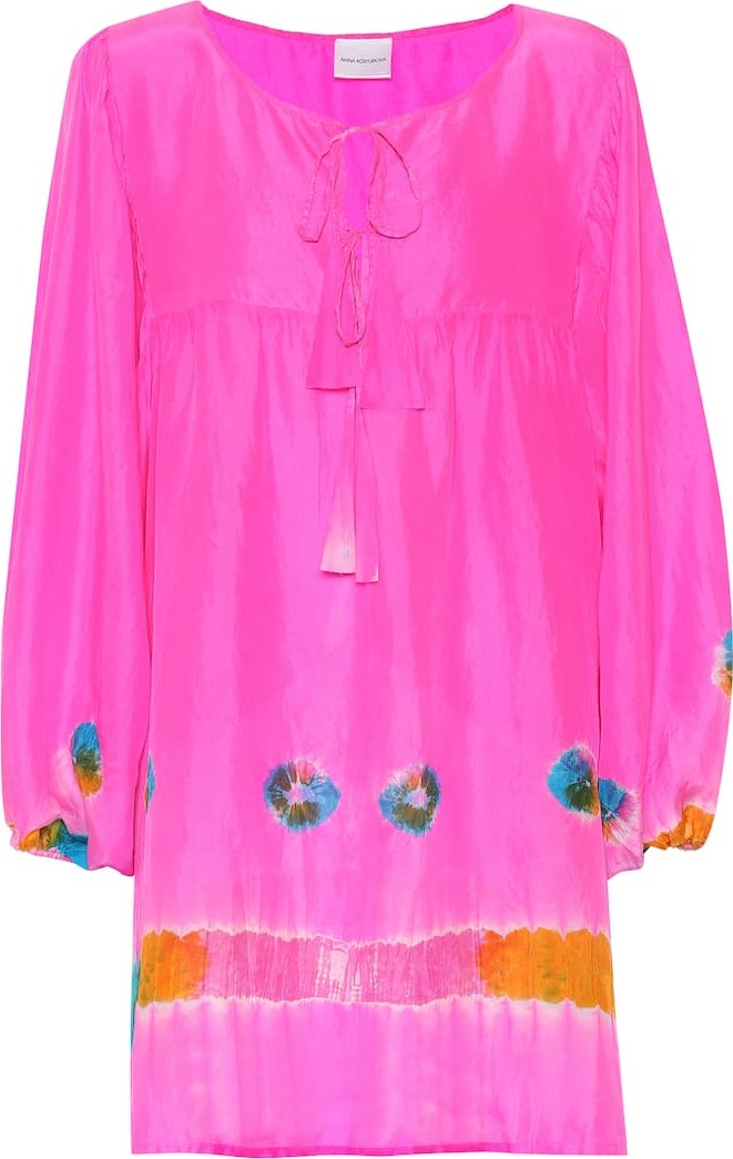 Anna Kosturova Tie-dye silk dress