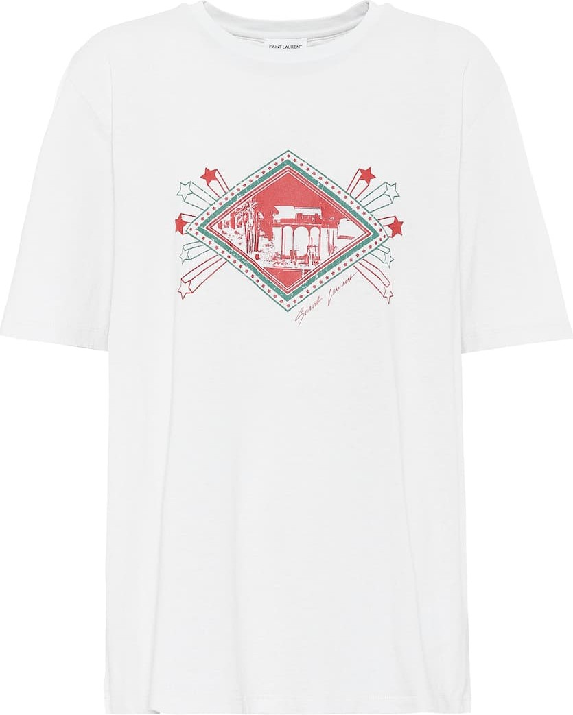 Saint Laurent Printed cotton T-shirt