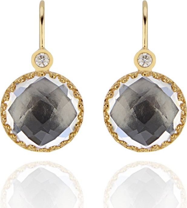 Larkspur & Hawk Olivia Diamond & Drop Earrings, Gray