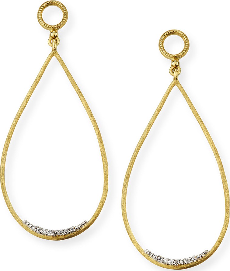 Jude Frances Provence 18k Large Open Teardrop Earring Charms w/ Diamonds