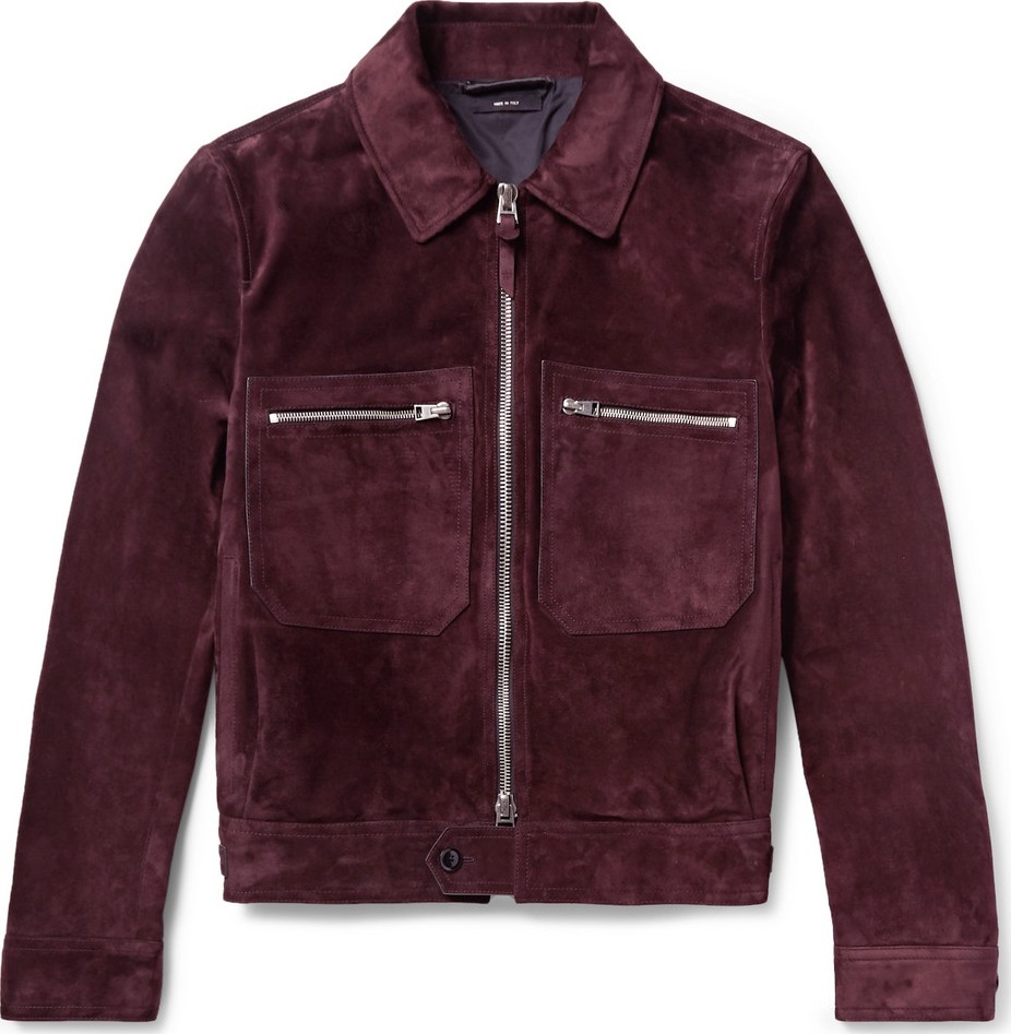 TOM FORD Slim-Fit Suede Blouson Jacket