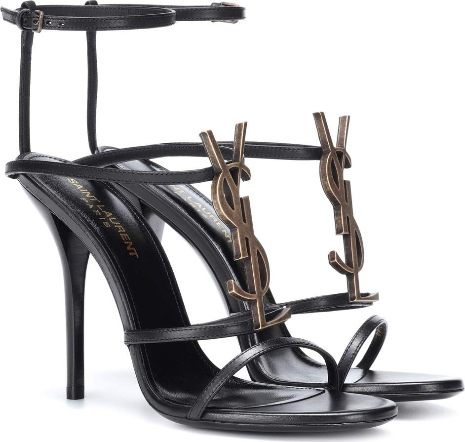 Saint Laurent Cassandra 110 leather sandals
