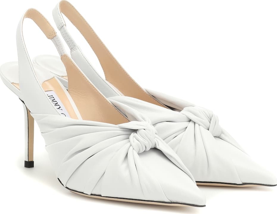 Jimmy Choo Annabell 85 leather slingback pumps