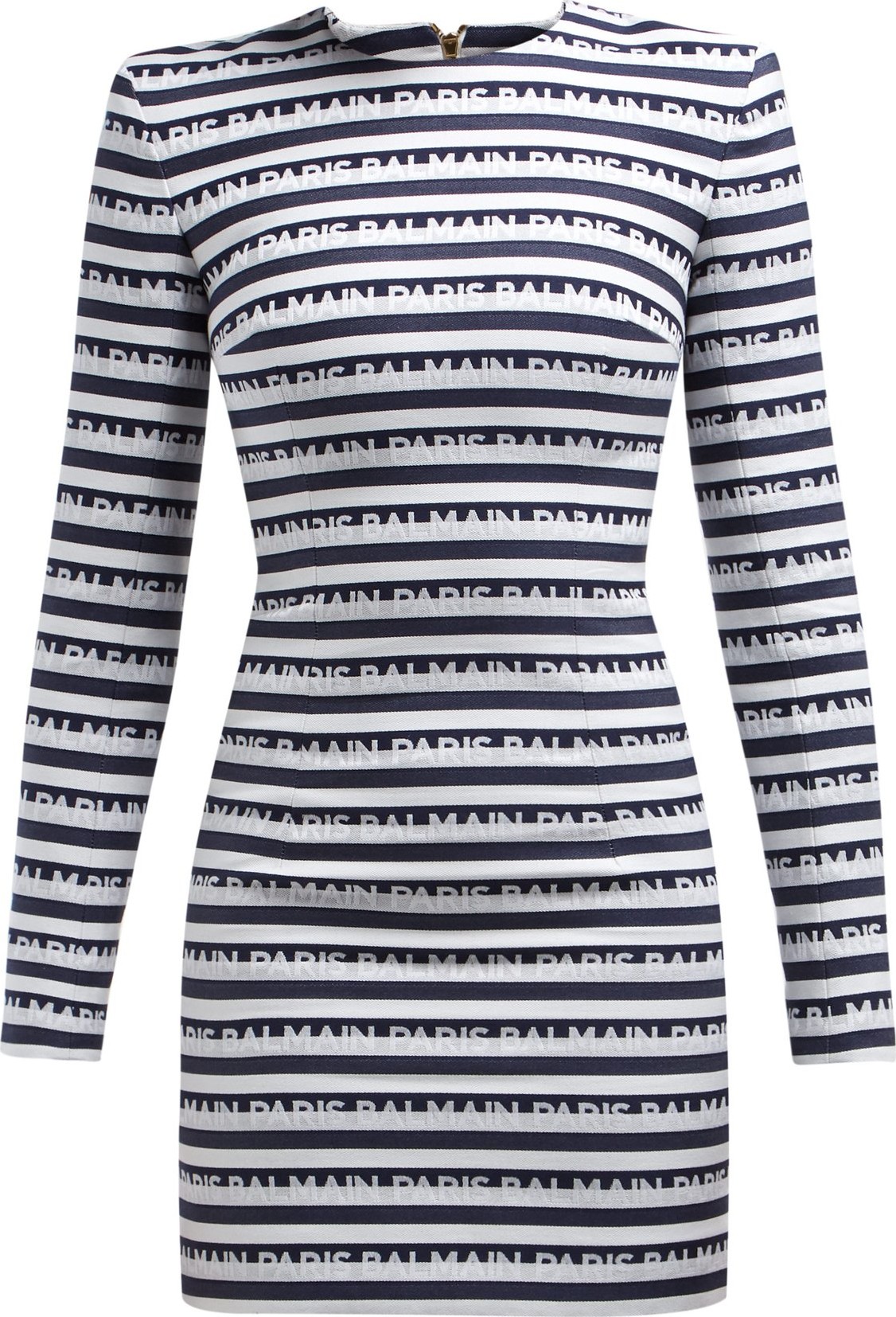 Balmain Logo-jacquard cotton mini dress