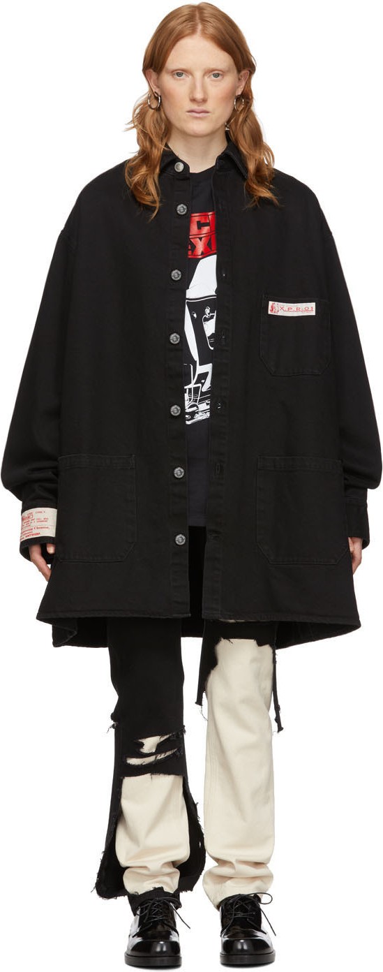 Raf Simons Black Denim Big Fit Jacket