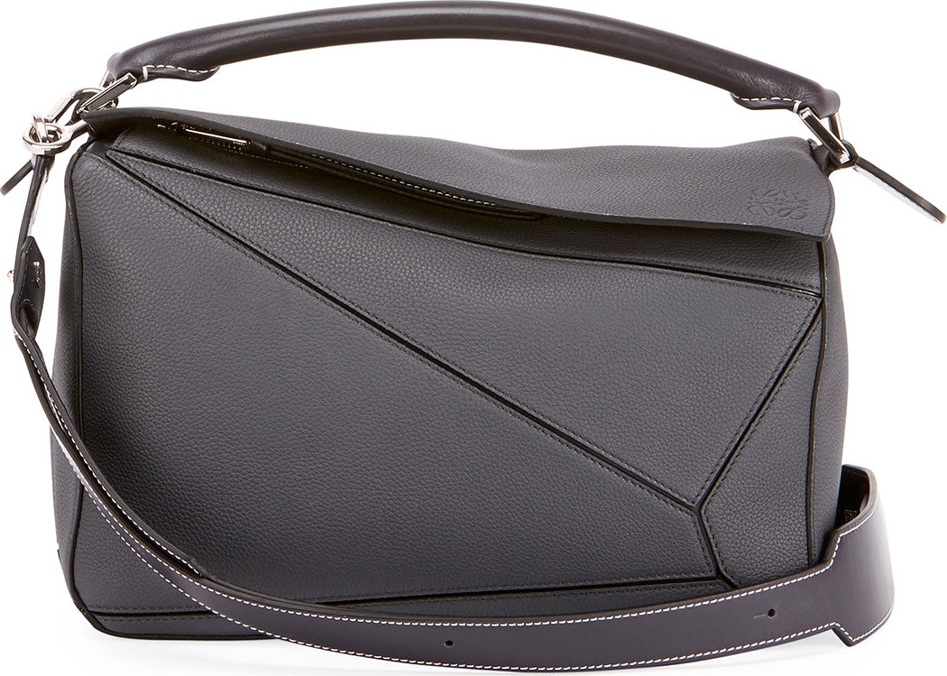 LOEWE Puzzle Small Grained Leather Satchel Bag