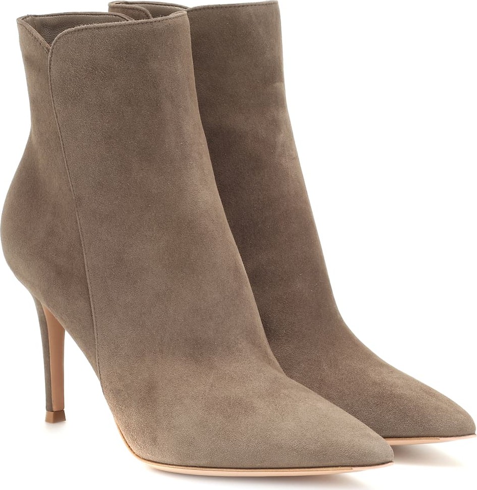 Gianvito Rossi Levy 85 suede ankle boots