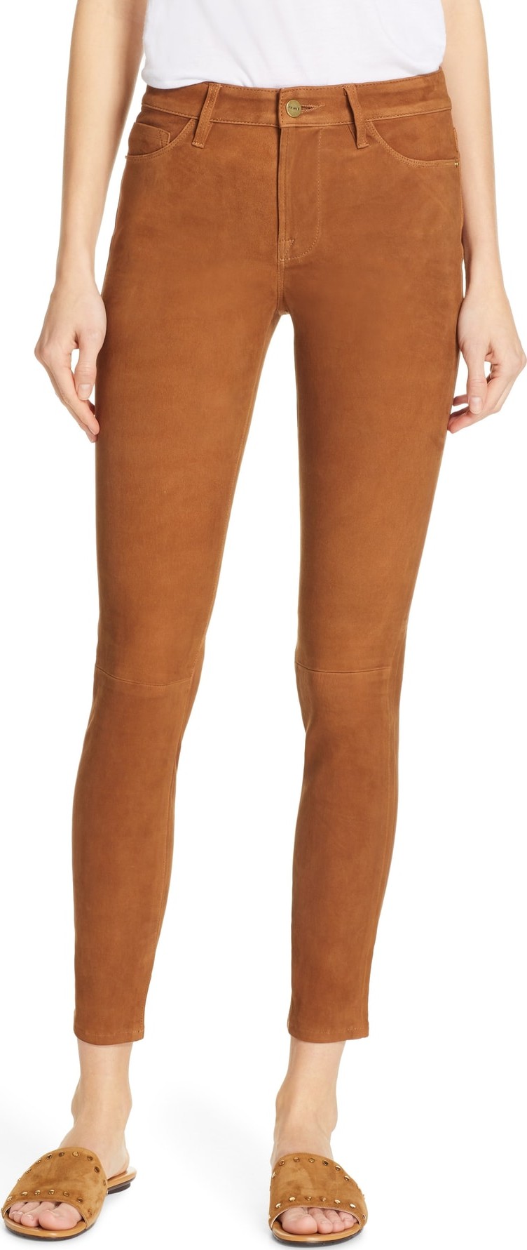 FRAME DENIM Le High Skinny Suede Pants