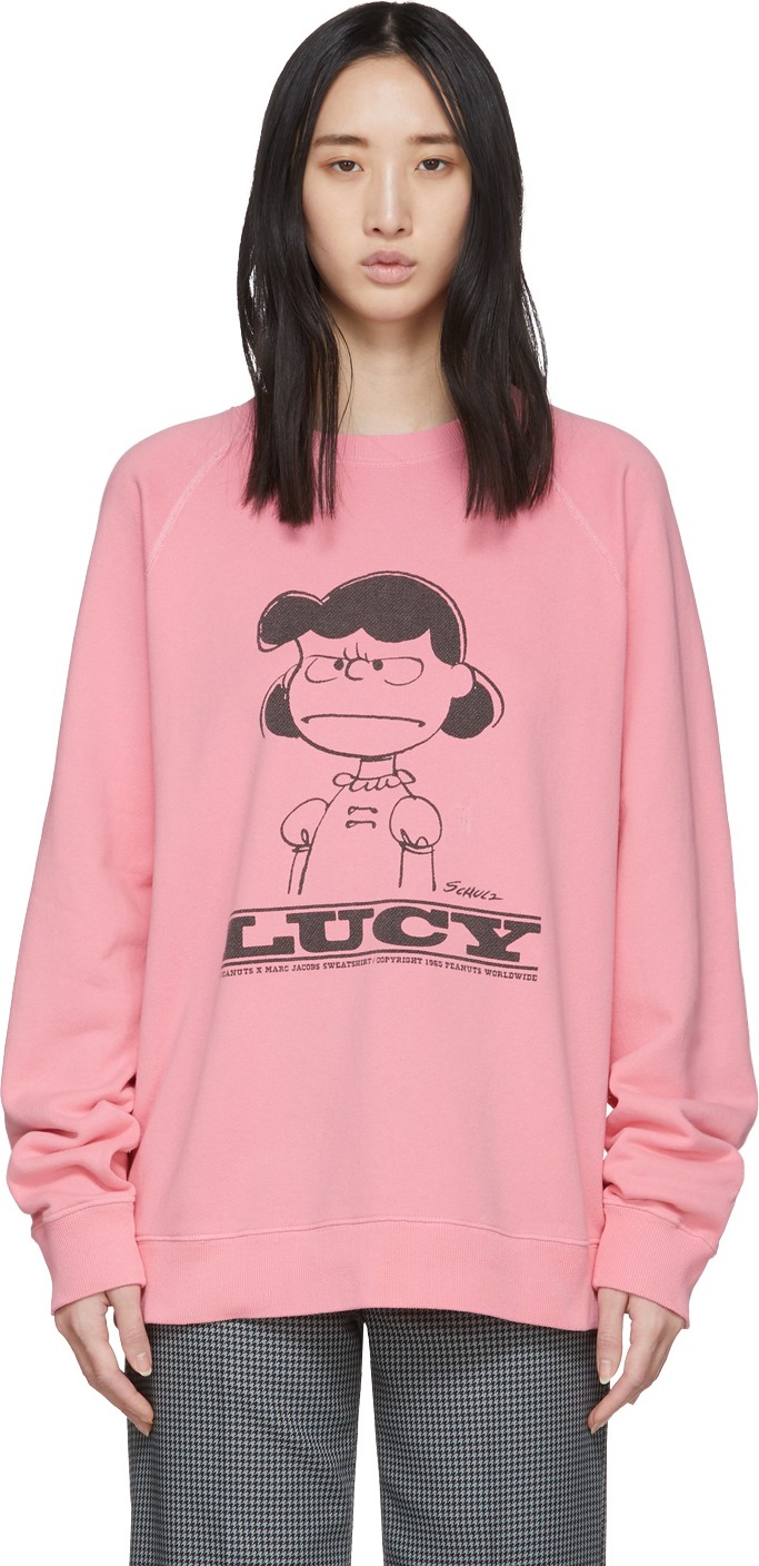 MARC JACOBS Pink Peanuts Edition Lucy Sweatshirt