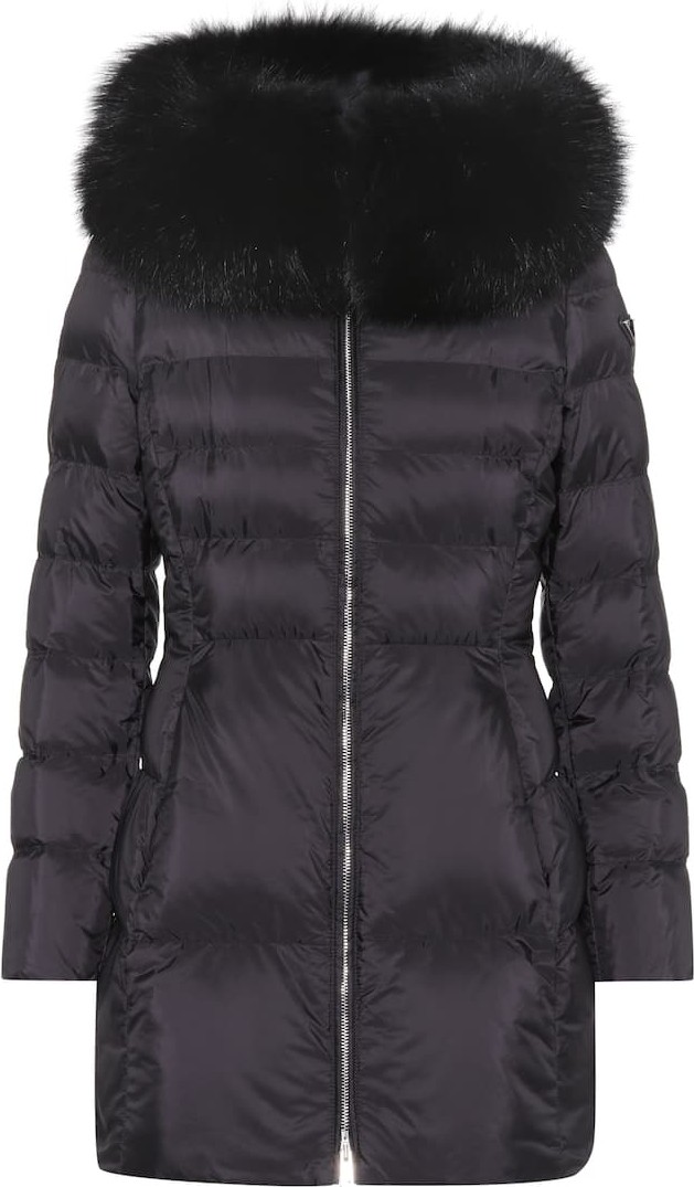 Prada Fur-trimmed down coat