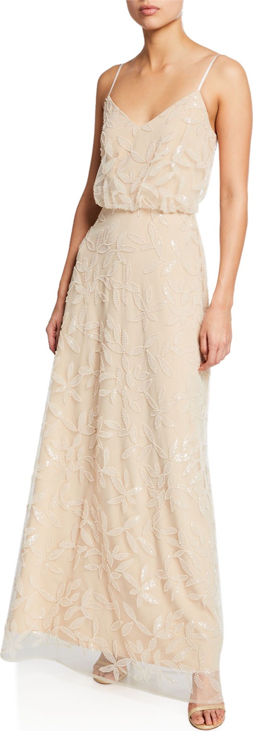 WAYF The Savannah V-Neck Blouson Cami Gown