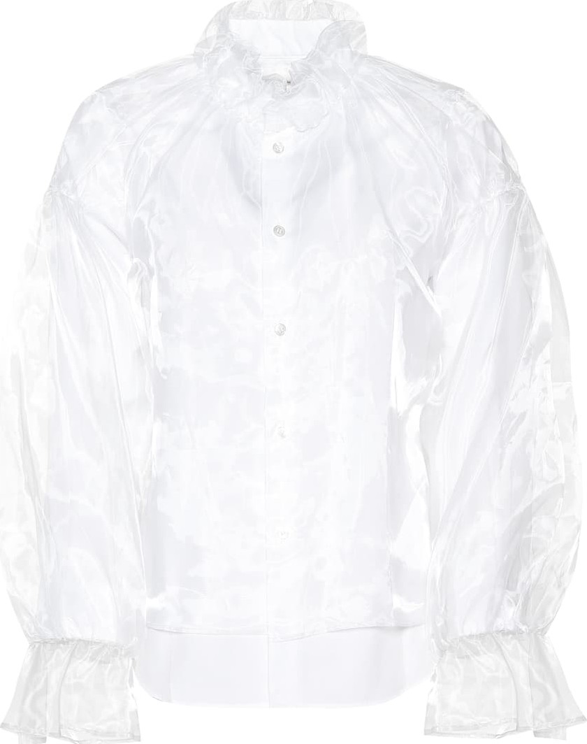 Noir Kei Ninomiya Organza and poplin blouse