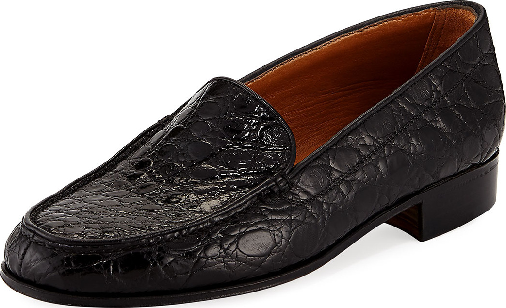 Gravati Crocodile Moccasin Flat
