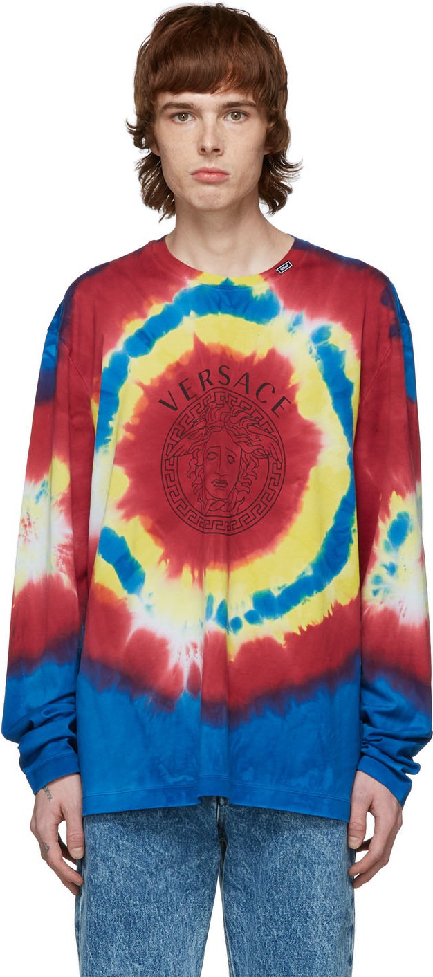 Versace Multicolor Tie-Dye Medusa T-Shirt