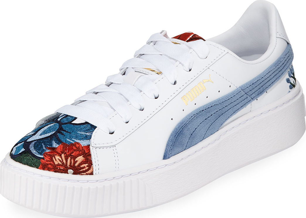 PUMA Hyper Embroidered Platform Sneakers